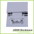 Polished Chrome Hidden Screw Adjustable 180degree Glass-to-Glass Hinge